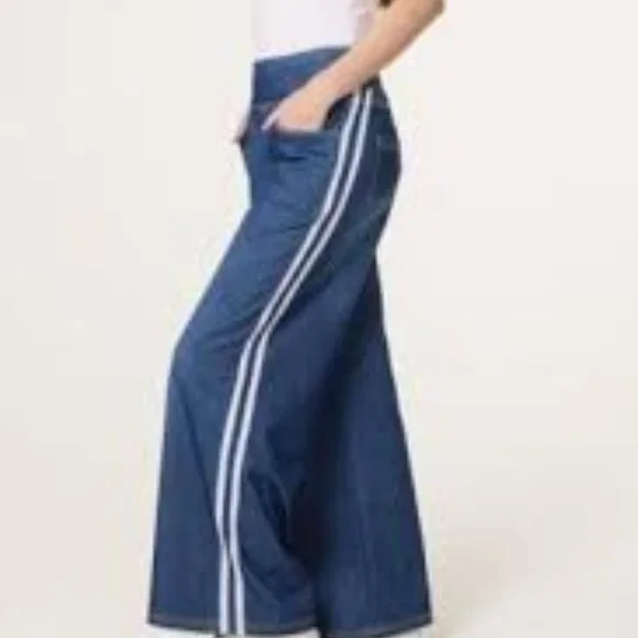 14-NWT HALARA FLEX LOW RISE WIDE LEG DRAWSTRING TRACK PANTS - Picture 2 of 3